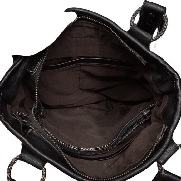 Trinity Ranch Concealed Carry Tote Bag Black Leather Western‎ Country Cowgirl - Picture 15 of 16
